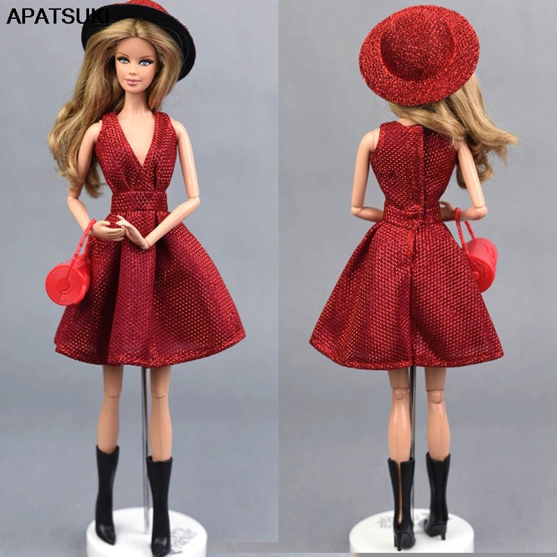 Đầm Dự Tiệc Phong Cách Cổ Điển Cho Búp Bê Barbie Tỉ Lệ 1/6