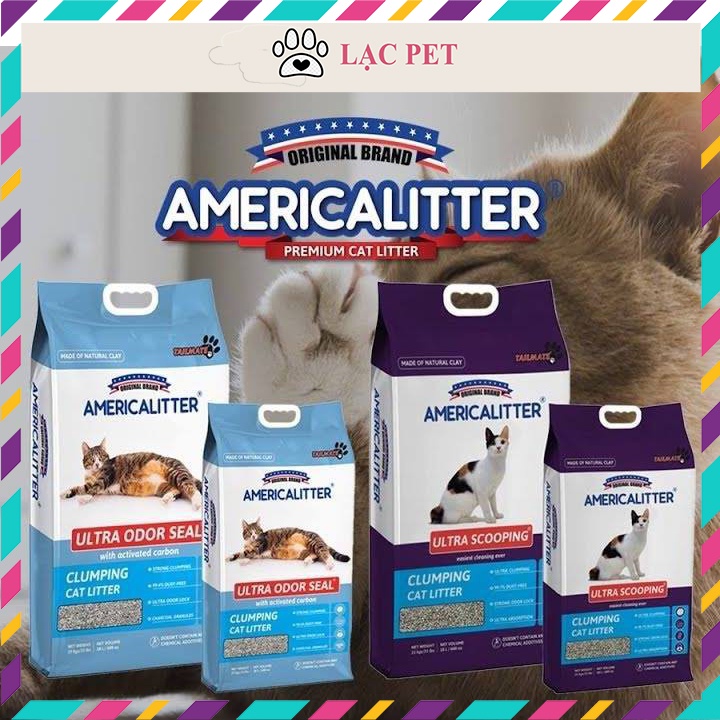 Cát Vệ Sinh Đất Sét Cao Cấp Cho Mèo America Litter - 10L