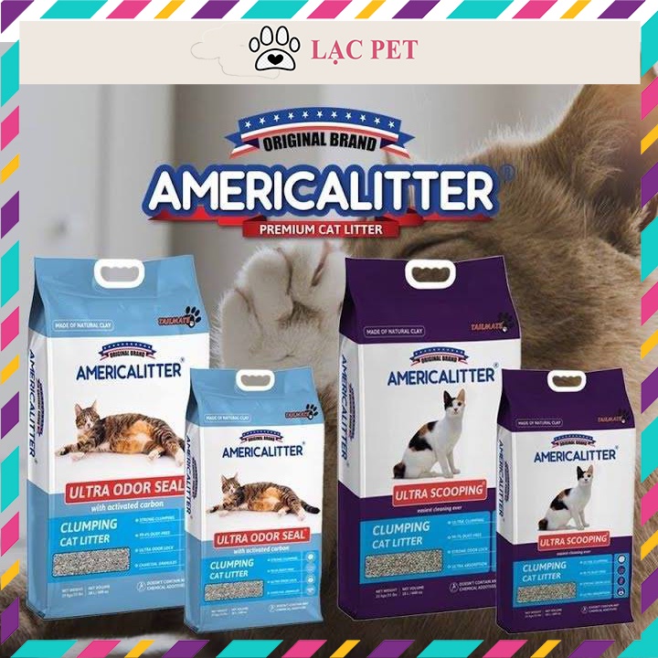 Cát Vệ Sinh Đất Sét Cao Cấp Cho Mèo America Litter - 10L