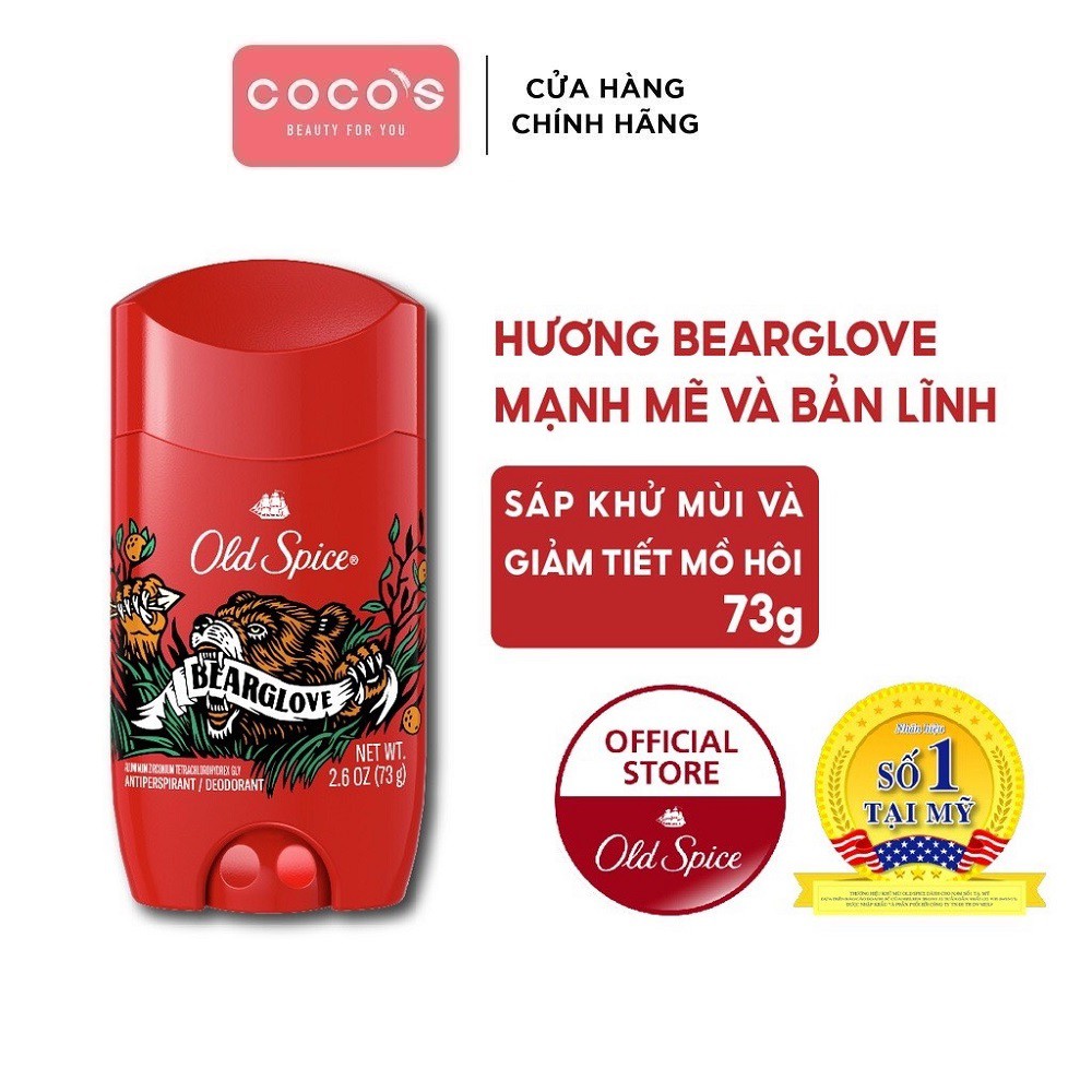 [Mã COSCOCOT3 -8% đơn 250K] Lăn Khử Mùi Old Spice Bearglove 73g