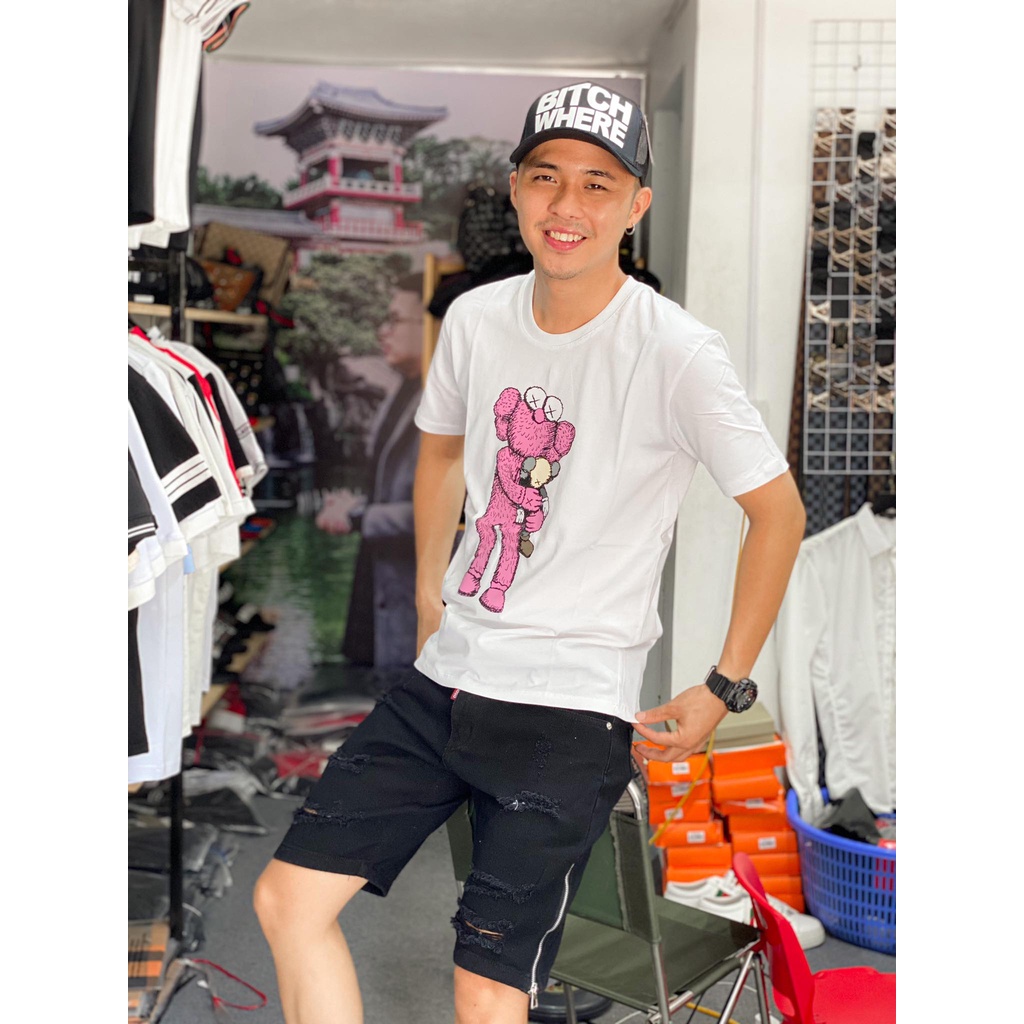 [ FREE SHIP ] [Hàng Hot Trend] Áo thun nam, Áo phông nam hàng hiệu cao cấp Gấu Moschino cổ tròn 100% cotton mềm mịn, chấ