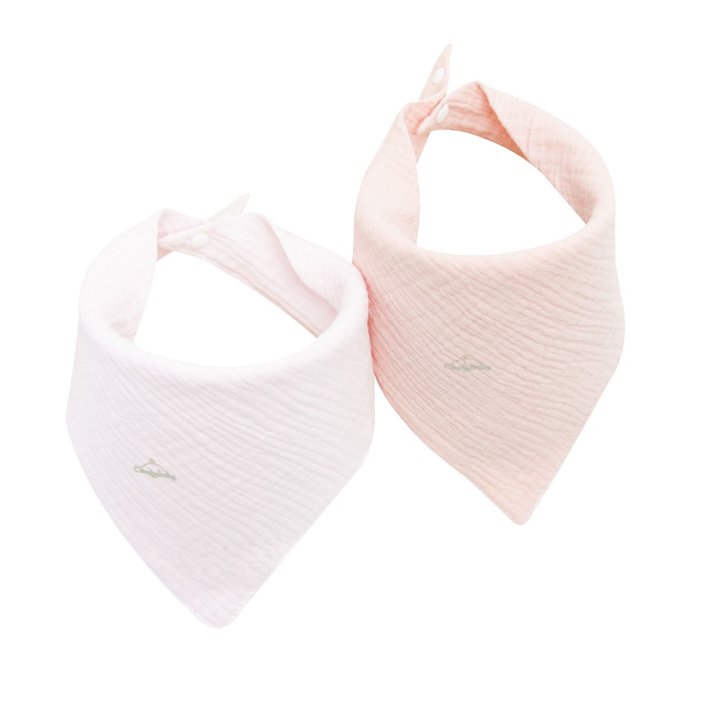 Set 2 yếm tam giác cho bé giữ ấm cổ từ sơ sinh tới 1 tuổi - 2 lớp vải Muslin cotton 100% - Comfybaby