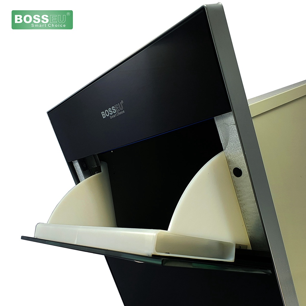 BossEU - Thùng gạo mặt gương, nút nhấn cao cấp BS250 BS300