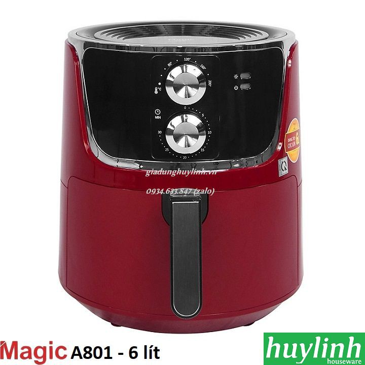 [Mã ELHAMS5 giảm 6% đơn 300K] Nồi chiên không dầu Magic A83 - A801 - 6 lít - 1800W