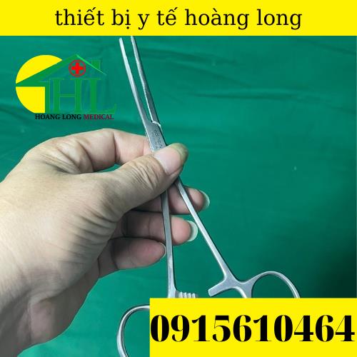 Panh Y Tế, Panh Gắp Phẫu Thuật, Pen Kẹp Y Tế, Panh Cong Không Mấu 20cm - Hàng Pakistan