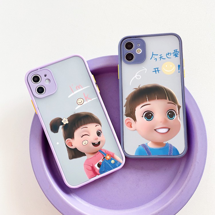 Ốp lưng iphone Baby Smile nhám viền nổi cong 6/6plus/6s/6splus/7/7plus/8/8plus/x/xr/xs/11/12/13/pro/max/plus/promax | BigBuy360 - bigbuy360.vn