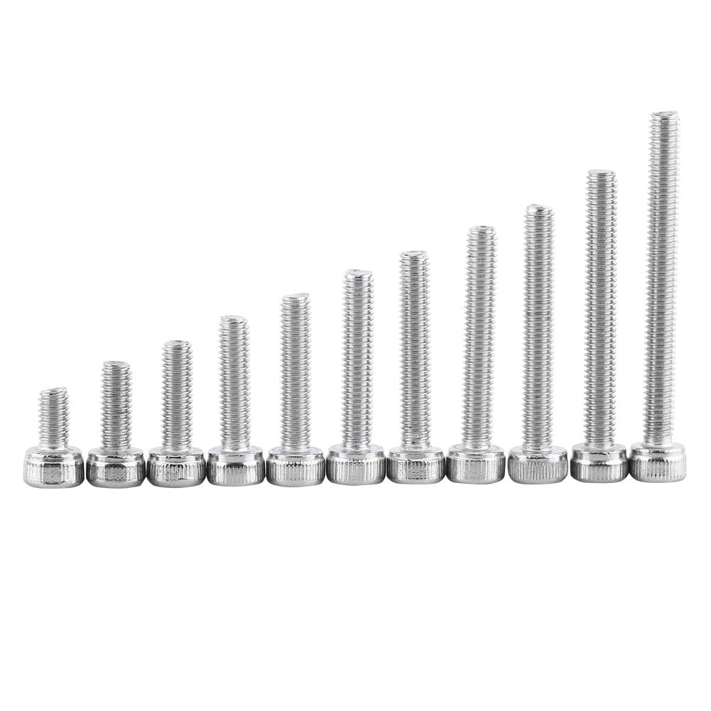 Owuh 100pcs M3 Stainless Steel SS304 Hex Socket Cap Head Screws Bolts Fastener Supply