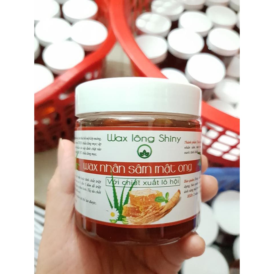 Wax lông Shiny handmade mật ong nhân sâm ( chiết xuất lô hội) tặng kèm giấy và que gỗ | BigBuy360 - bigbuy360.vn