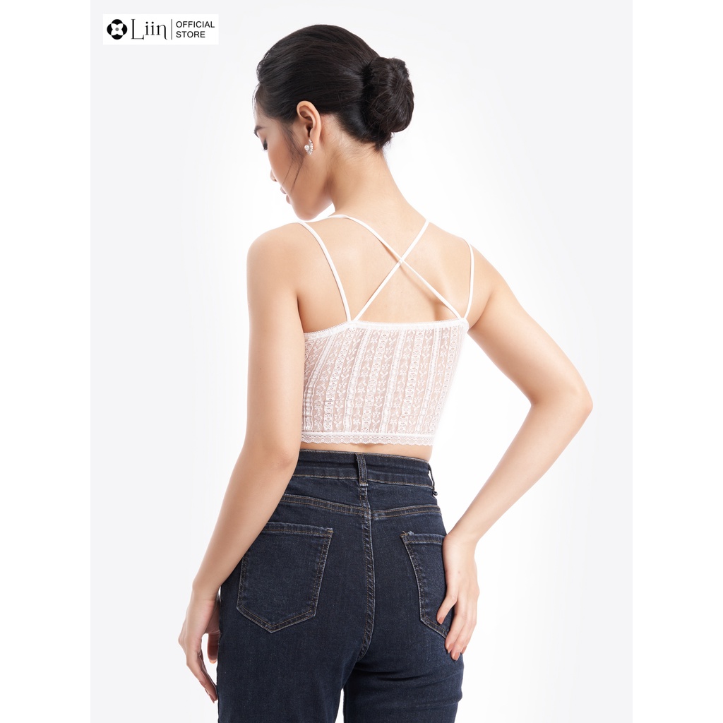 Áo bra Linbi den dây chéo mặc ôm, chất đẹp không dặm dễ mix đồ liin clothing A2172