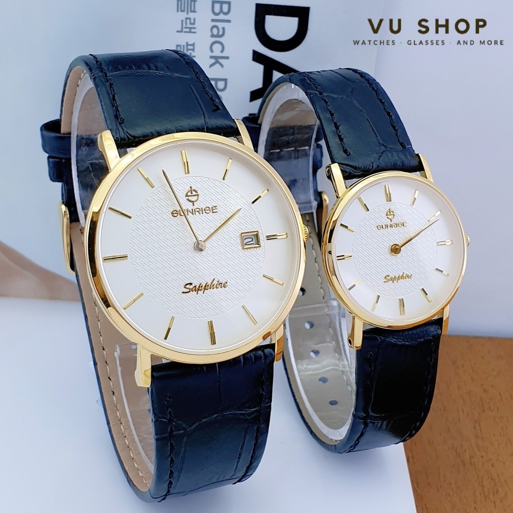 ĐỒNG HỒ ĐÔI SUNRISE DM692SWA - ĐEN (CÓ BÁN LẺ)