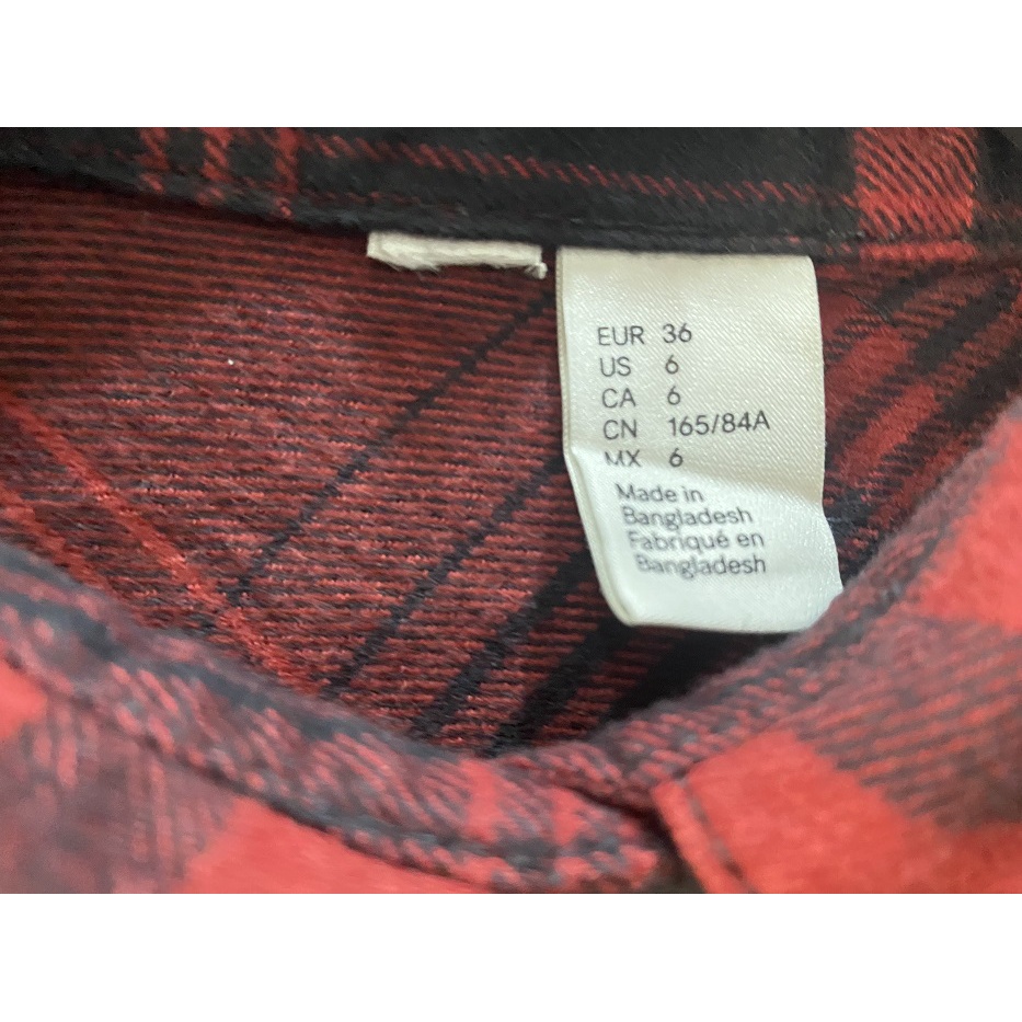 Áo Sơ Mi Caro Đỏ Đen HM- Trắng Đen - 3913