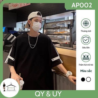 Áo phông unisex phối đen trắng AP002