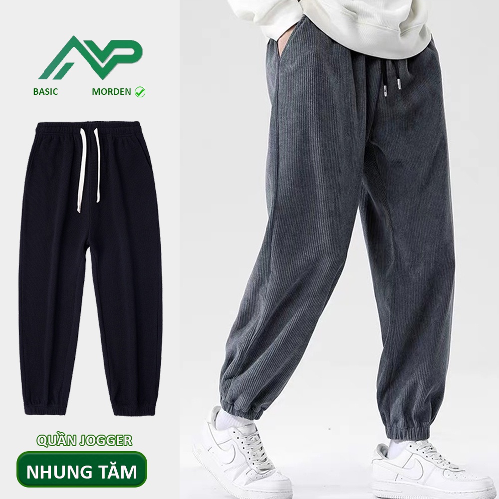 Quần Jogger nhung tăm NPV năng động đễ phối đồ