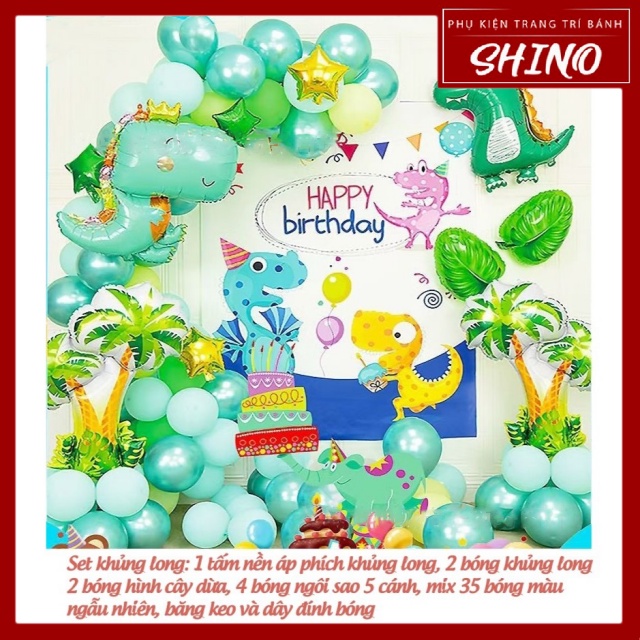 Bộ Bong Bóng Trang Trí Tiệc Tùng Sinh Nhật Kèm Phông Nền Cho Mọi Lứa Tuổi Nhiều Chủ Đề