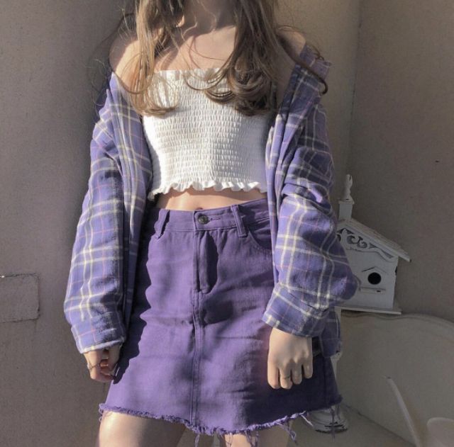 SƠ MI CARO TÍM - FLANNEL TÍM | BigBuy360 - bigbuy360.vn