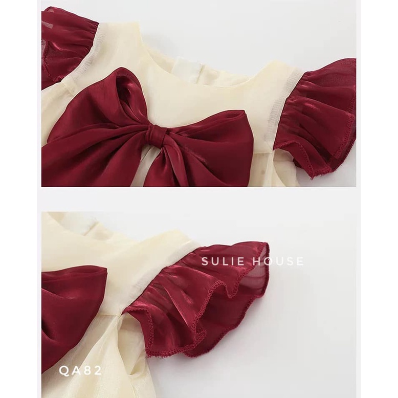 Váy lụa nơ ngực - QA82