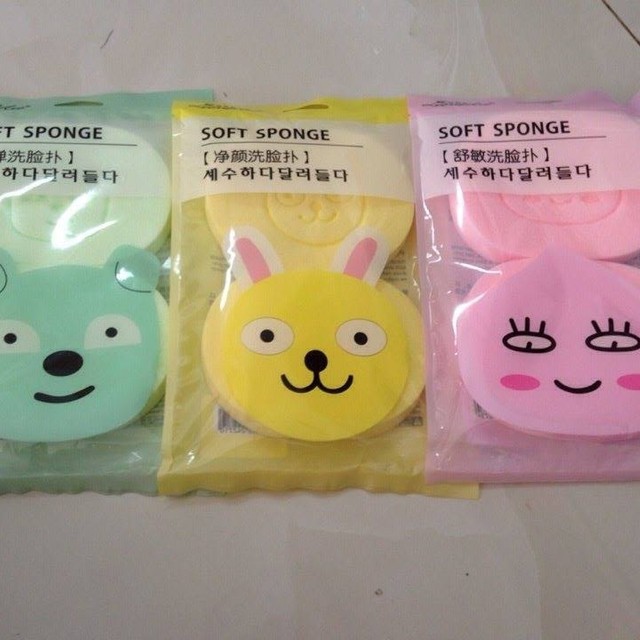 Bông rửa mặt Soft Sponge hình thú - B1008