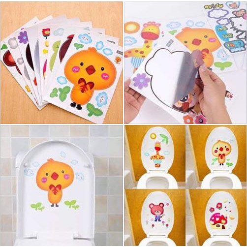 MIẾNG DÁN KHỬ MÙI THAN HOẠT TÍNH HÌNH DỄ THƯƠNG TOILET STICKERS