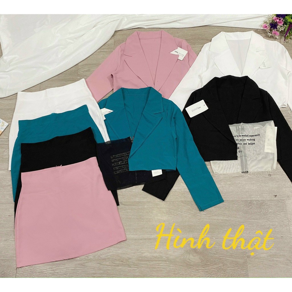 Set vest chân váy ôm áo vest lửng siêu sang cha khách đây ạ TV705