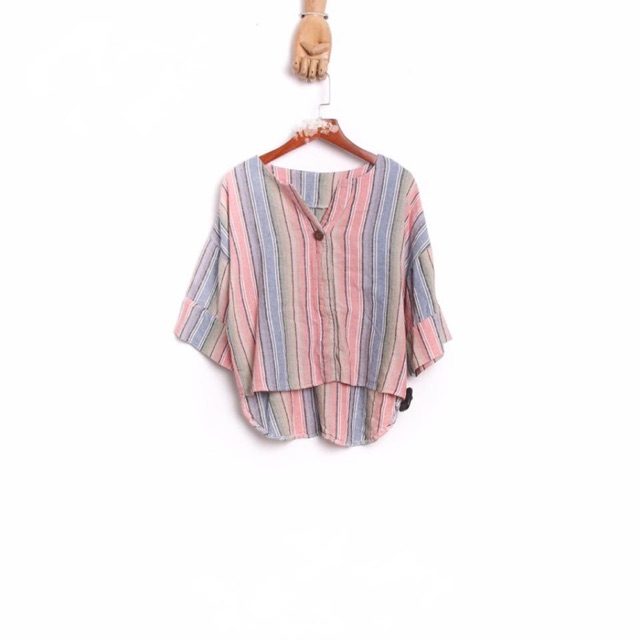 🎀 ÁO CROPTOP LINEN ĐÍNH NÚT STYLE BOHO