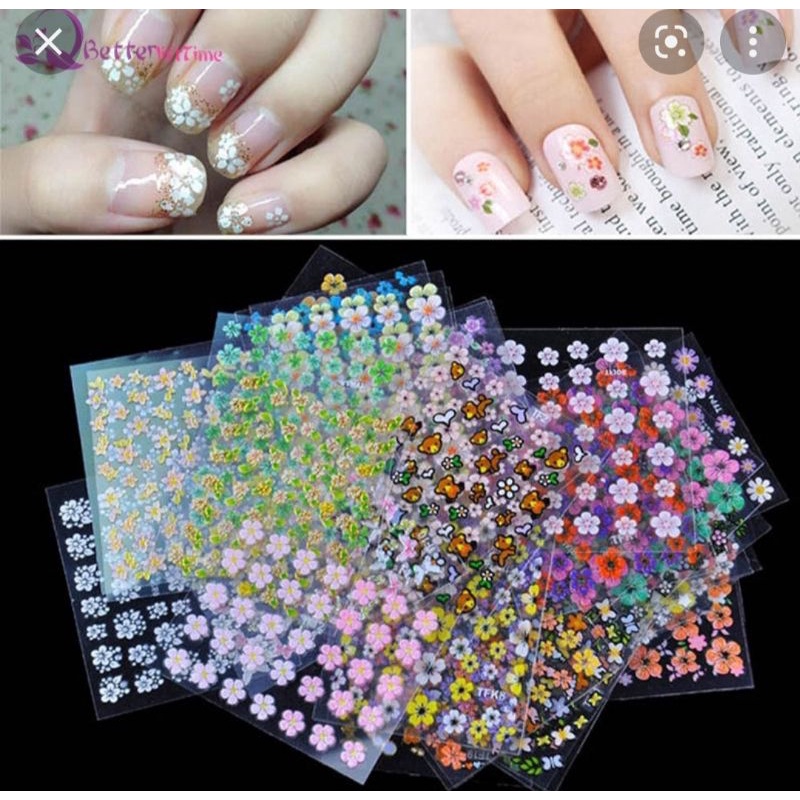 1 vỉ 3D nail sticker (mẫu ngẫu nhiên)