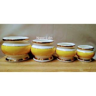 Lư hương sứ vân đá vàng nhiều size
