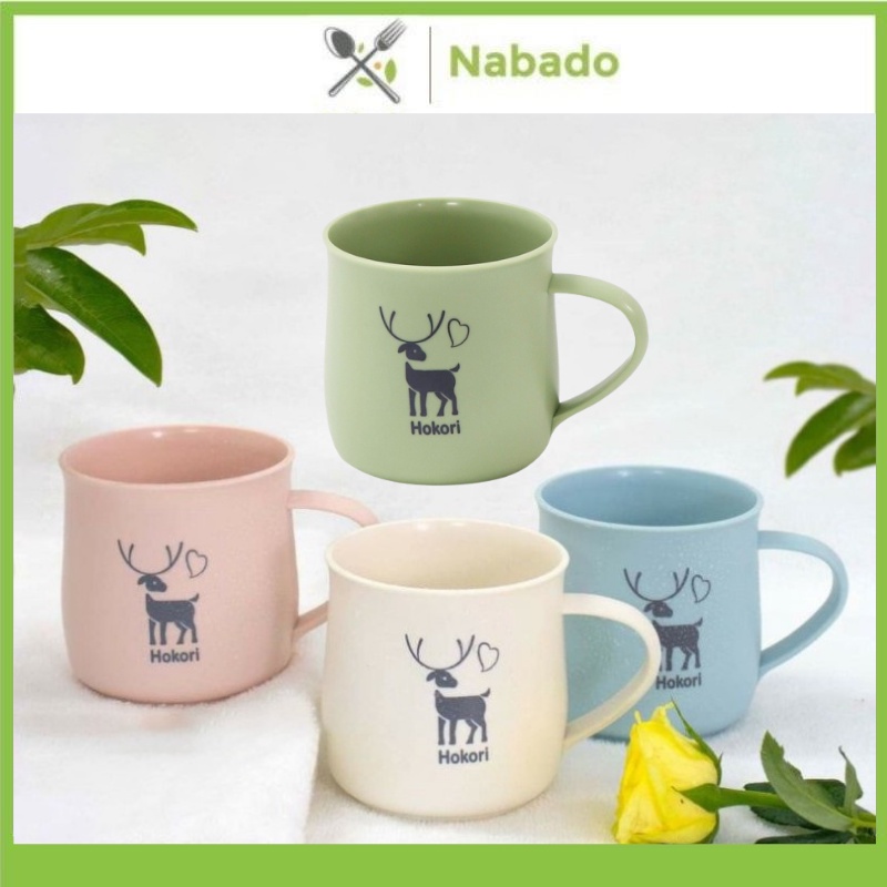 Cốc uống nước Hokori 350 ml lúa mạch nhựa Việt Nhật chính hãng chịu nhiệt cao cấp nhiều màu