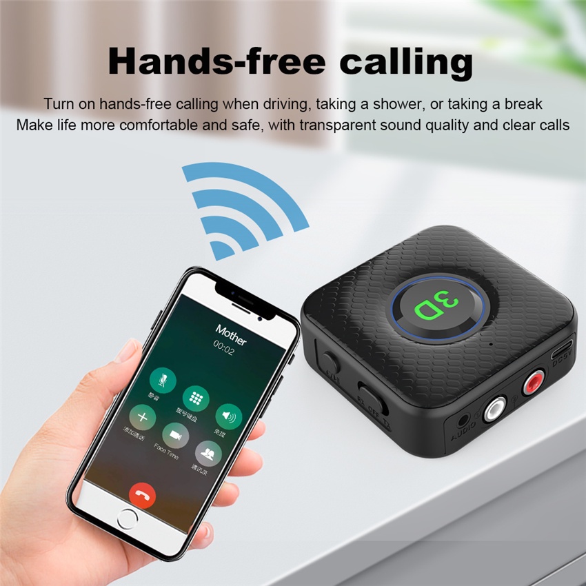 Thiết Bị NhậN TruyềN Âm Thanh Bluetooth 5.0 3D AUX 3.5mm 3.5mm RCA VớI Mic Cho TV / PC / Xe Hơi
