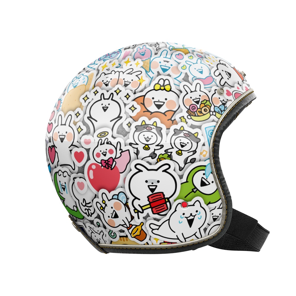 Set 50 cái Sticker Usagyuuun chống nước, Hình Dán thỏ tăng động Usagyuuun, Decal Usagyuuun cute dán vali, laptop