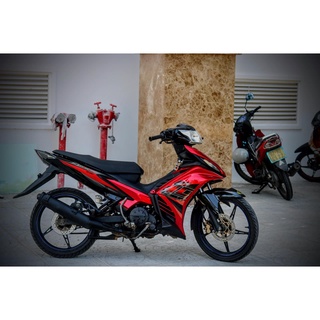Tem rời dán xe exciter 135 mẫu lc xanh đỏ đen cực chất, hàng 3 lớp chất lượng cao .team decal
