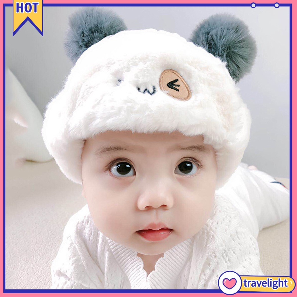 Mũ Lông Cotton Dày Dặn Giữ Ấm Bảo Vệ Tai Chống Gió Cho Bé