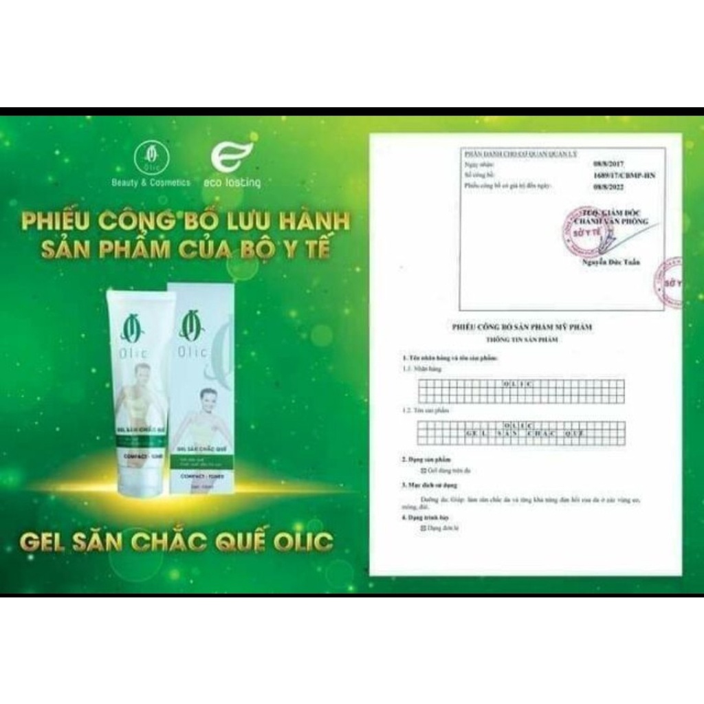 Combo 2 Hộp Kem tan mỡ quế Olic chính hãng - Gel tan mỡ Olic đánh bay mỡ thừa an toàn hiệu quả