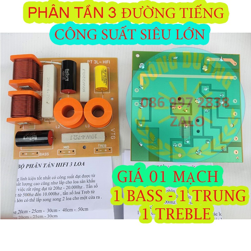 BỘ 2 MẠCH PHÂN TẦN 3 ĐƯỜNG TIẾNG HIFI THÁI GIẢNG CAO CẤP
