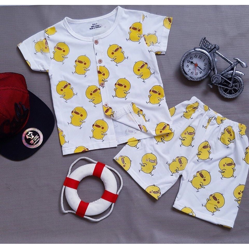 BỘ COTTON ĐÙI CHO BÉ HỌA TIẾT CON VẬT ĐÁNG YÊU CHO BÉ TRAI