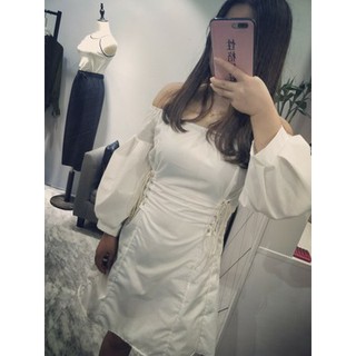 (ORDER) Váy hở vai thắt eo (Ảnh thật ở cuối)