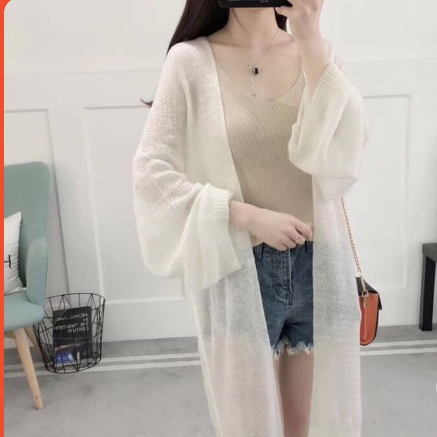 Áo Cadigan🌹🌹FREESHIP🌹🌹Áo Khoác Len Mỏng Dáng Dài Siêu Đẹp AN46