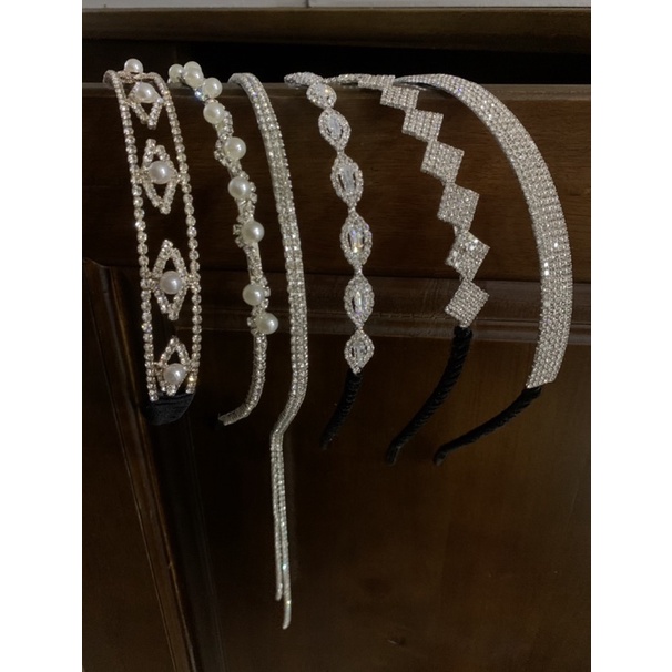 Cài tóc đính đá hạt trai nhân tạo