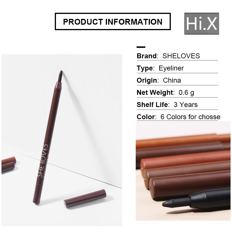 Bút Kẻ Mắt Trang Điểm Chống Nước Lâu Trôi Không Phai 6 Màu Tùy Chọn