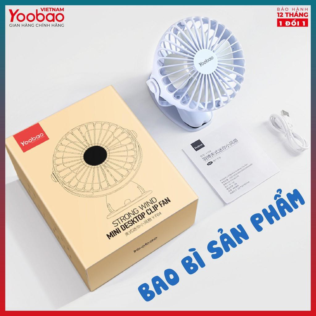 Quạt Mini, Quạt YooBao Tích Điện 6400mAh Động Cơ Bền Và Chạy Cực Êm. Dùng 32 Tiếng- Bảo Hành 12 Tháng