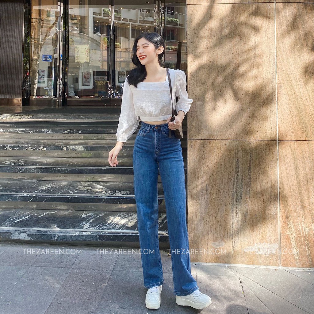 QUẦN JEANS ỐNG SUÔNG BASIC ZAREEN JEA102 -XANH ĐẬM | BigBuy360 - bigbuy360.vn