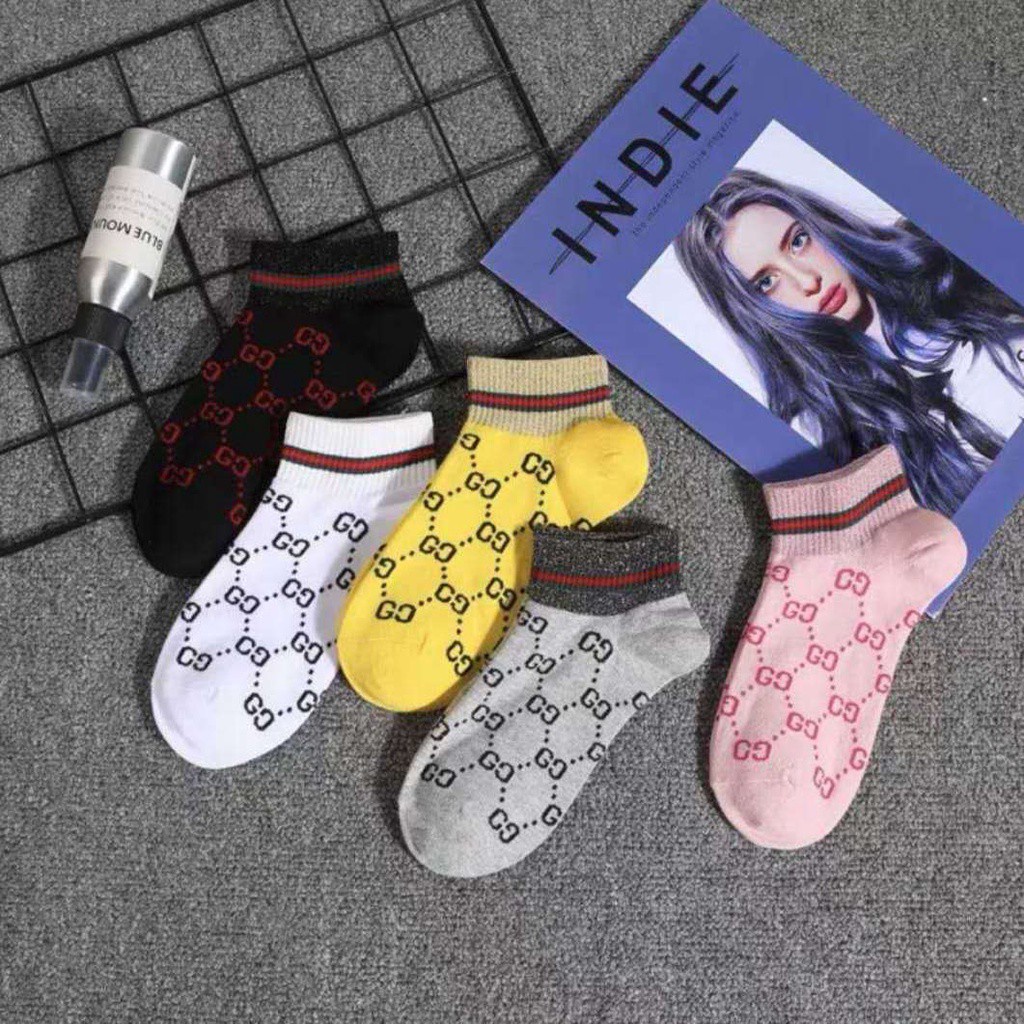 Set 5 Đôi Vớ cotton Lụa Sáng Sang Trọng Cho Nữ