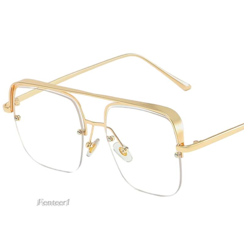 [Fenteer1] Kính Râm Nữ Oversized Gọng Kim Loại Chống Tia UV