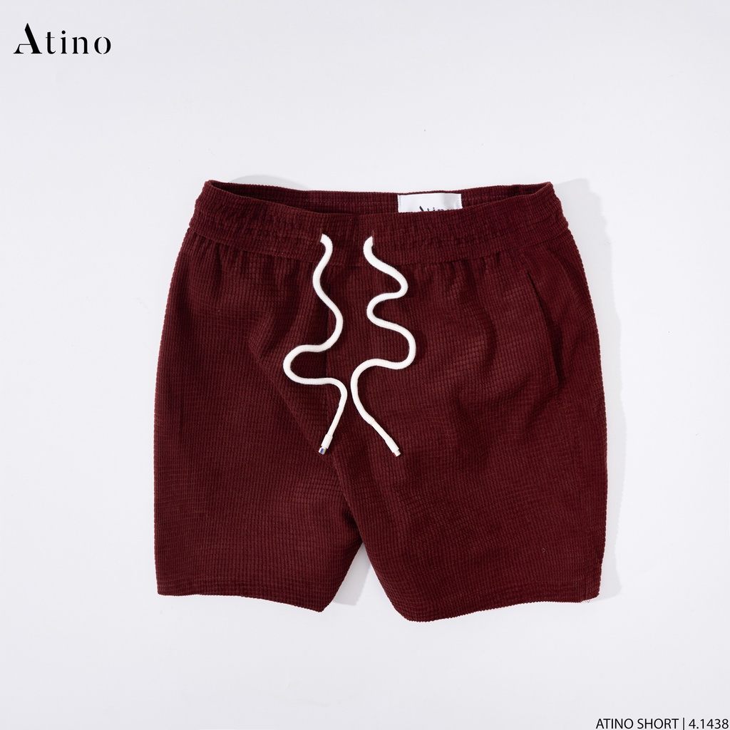 Quần Short Nam Trơn ATINO Chất Liệu Vải Thun Cotton Hàn Quốc Dáng Trẻ Trung Form Regular QS4.1438