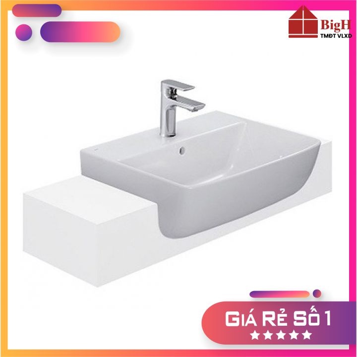 Chậu rửa lavabo Inax AL-345VEC/FC bán âm bàn. Lòng chậu sâu rộng - Vật liệu xây dựng BigH