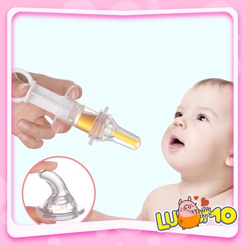 Xi lanh bón sữa, bón thuốc cho bé