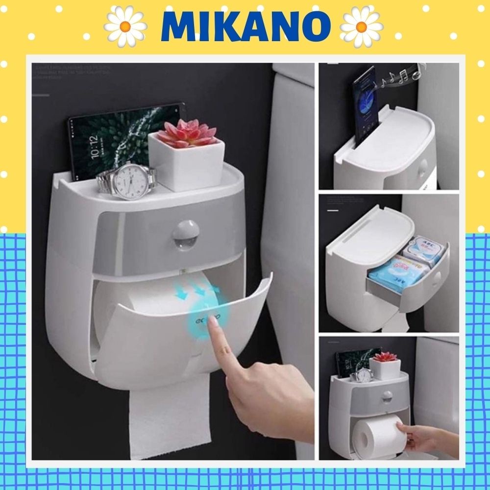 Hộp đựng giấy vệ sinh ECOCO cao cấp, tiện dụng Mikano GD20