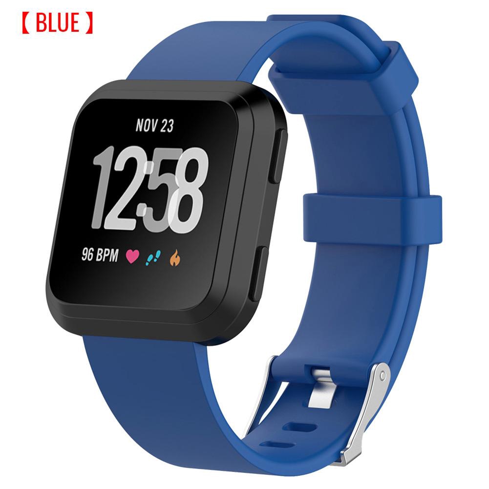 Dây đeo silicon thay thế cho Fitbit Versa Smartwatch Dây đeo cổ tay cổ điển Khóa cho khung Fitbit Versa Lite