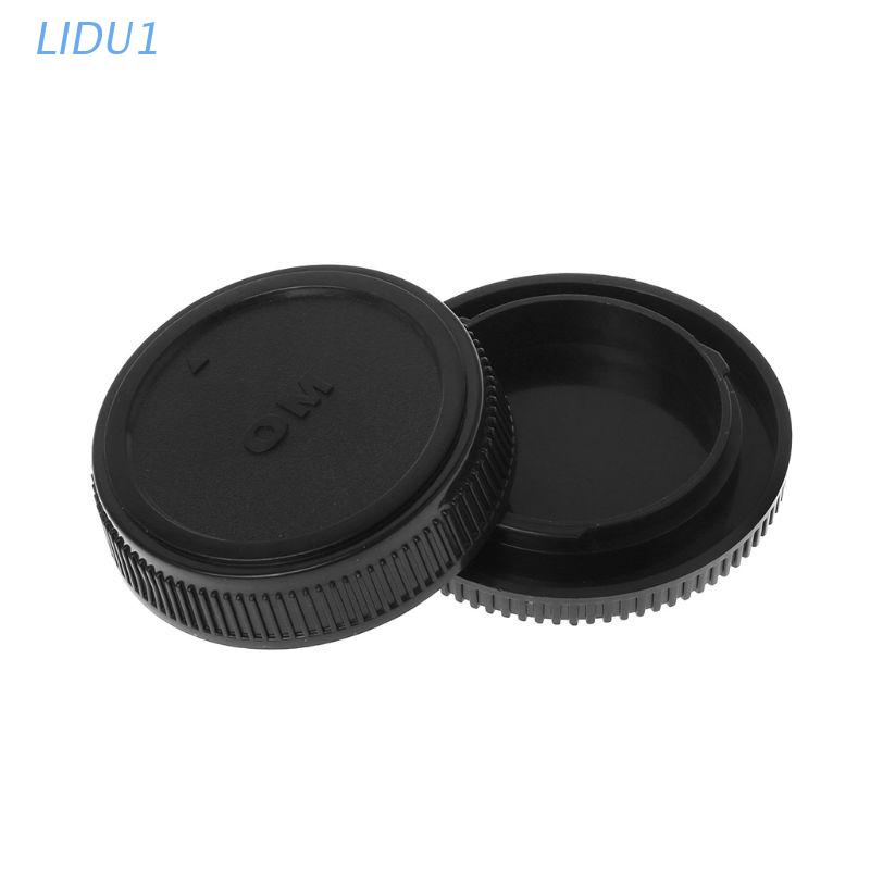 Nắp bảo vệ ống kính máy ảnh bằng nhựa màu đen LIDU1 chống bụi cho Olympus OM
