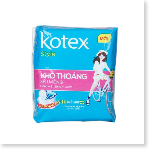 [Mã giảm mỹ phẩm chính hãng] Băng Vệ Sinh Kotex Style Maxi Ban Đêm Có Cánh 4 Miếng 28cmx4