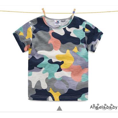 hღ✯Áo thun Cotton ngắn tay bé trai ngụy trang Top Sunsuit